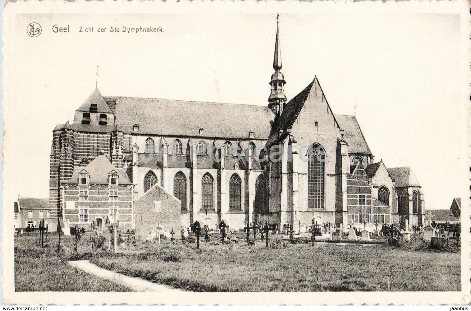 Geel - Zicht der Ste Dymphnakerk - church - old postcard - Belgium - unused - JH Postcards
