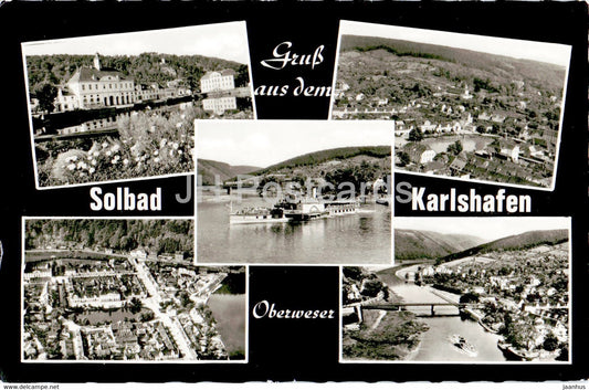 Gruss aus dem Oberweser - Solbad Karlshafen - old postcard - Germany - unused - JH Postcards
