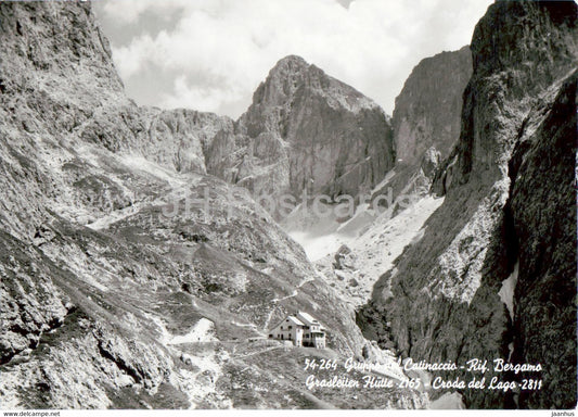Gruppo del Catinaccio - Rif Bergamo - Grasleiten Hutte - Croda del Lago - Italy - used - JH Postcards