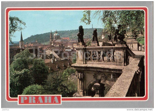 Mala Strana - The Little Town quarter - view from the Kolovrat Garden - Praha - Prague - Czechoslovakia - Czech - unused - JH Postcards