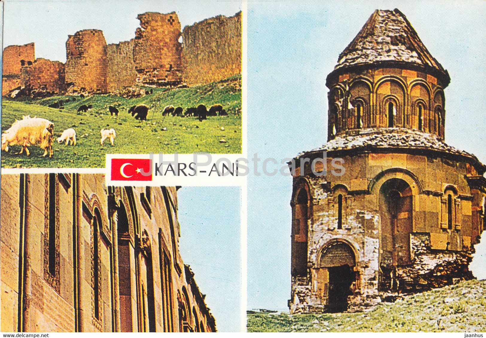 Kars Ani - church ruins - sheep - multiview - Turkey - unused - JH Postcards