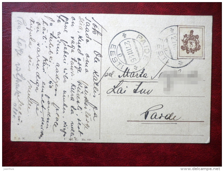 painting by Otto Fedder - Herauziehendes Gewitter - horses - haymaking - N0 827 - old postcard - used - JH Postcards