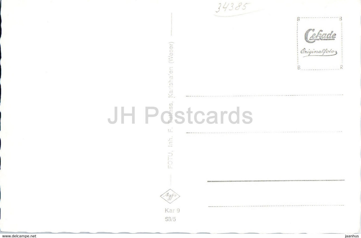 Gruss aus dem Oberweser - Solbad Karlshafen - old postcard - Germany - unused