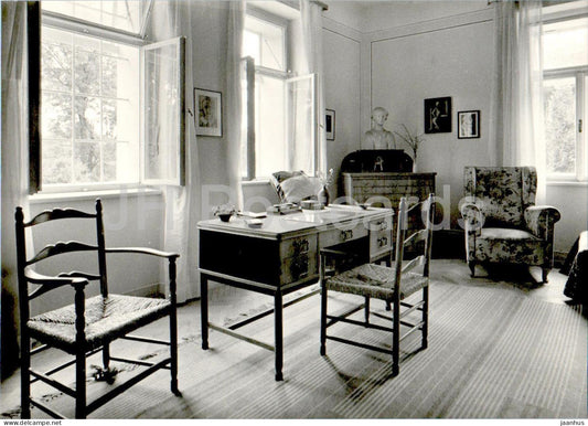 Strz - Czech writer Karel Capek House - study with original furniture - museum - Czech Repubic - Czechoslovakia - unused - JH Postcards