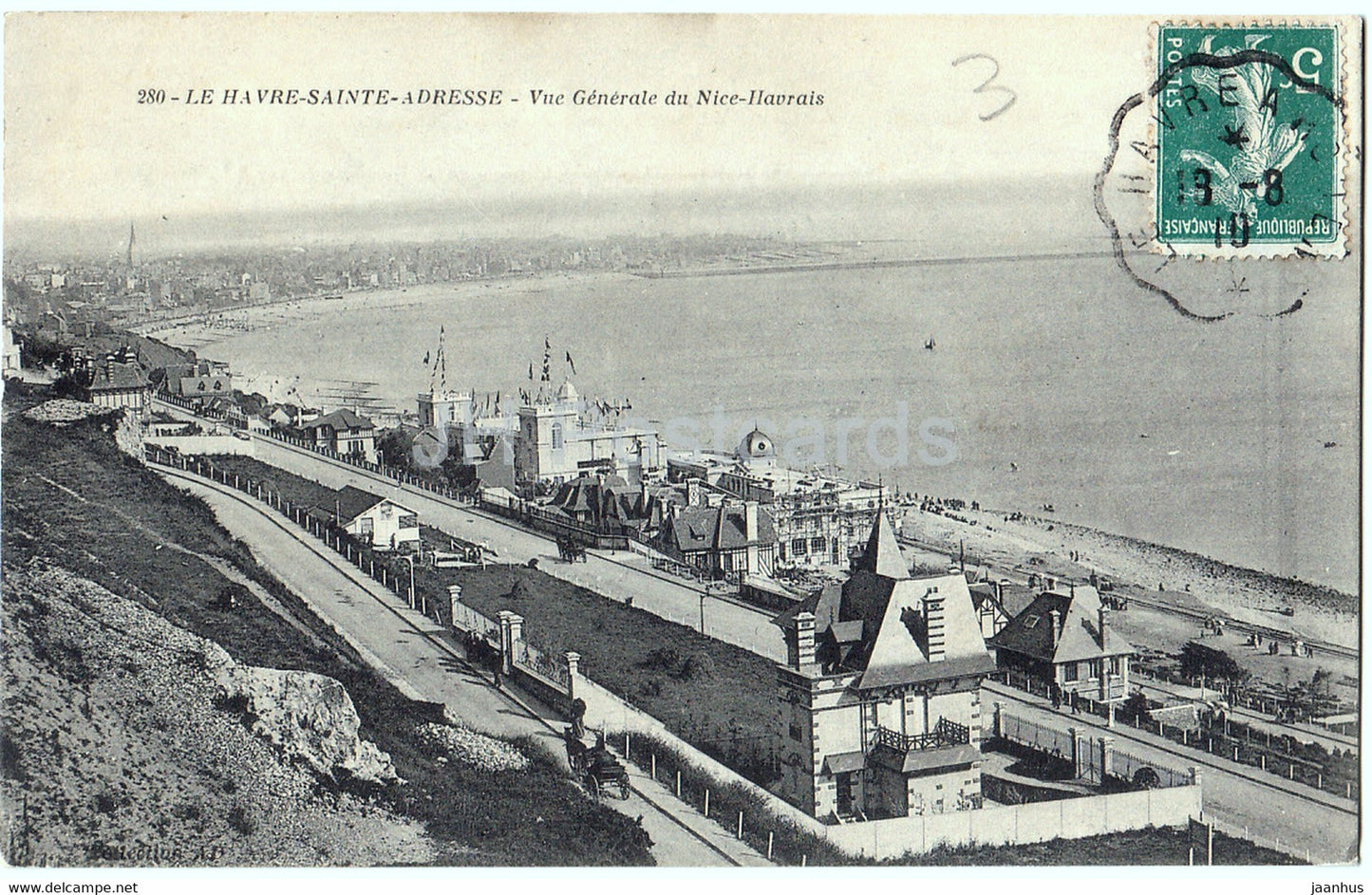 Le Havre - Sainte Adresse - Vue Generale du Nice Havrais - 280 - old postcard - 1910 - France - used - JH Postcards