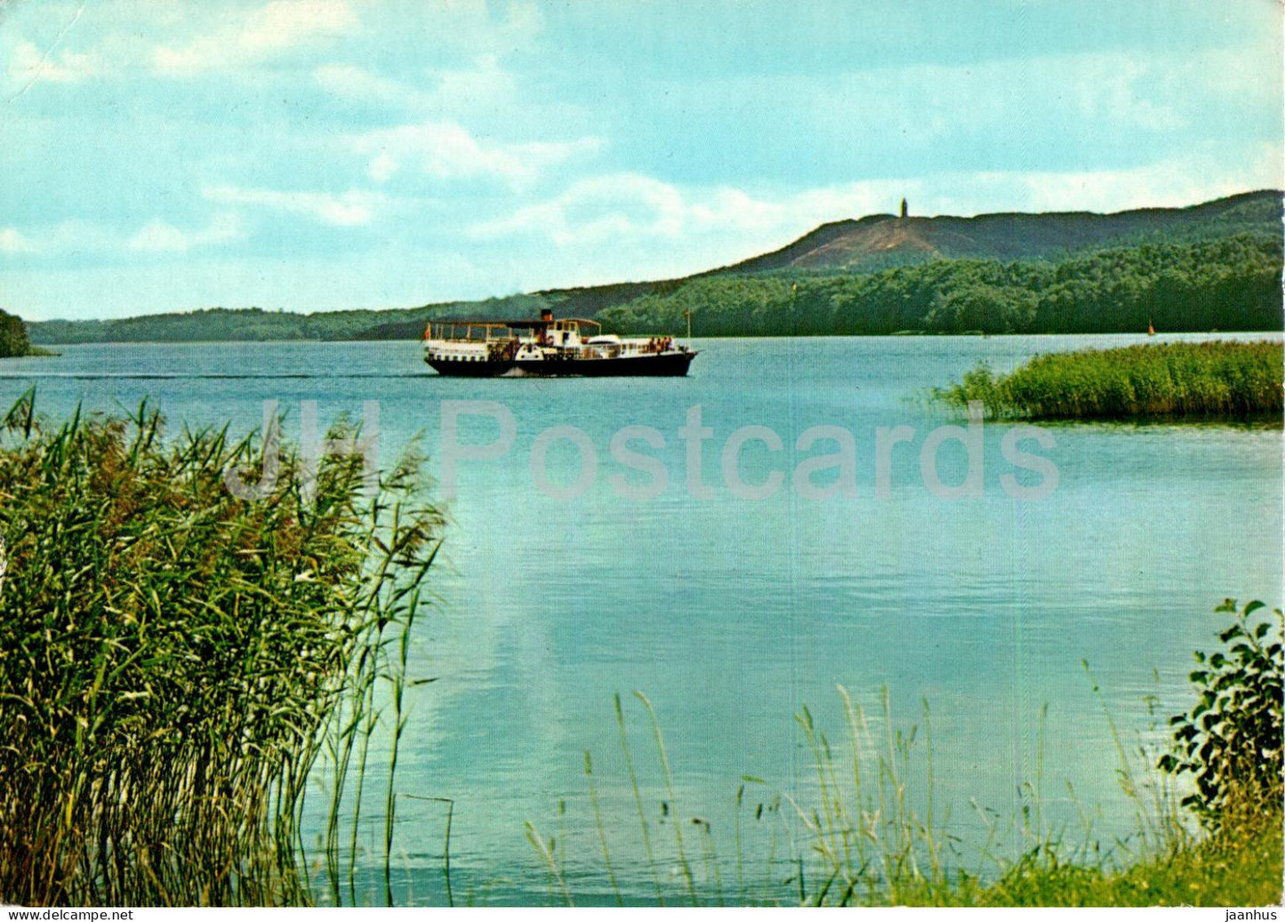 Udsigt mod Himmelbjerget m Hjejlen - ship - 149 - Denmark - used - JH Postcards