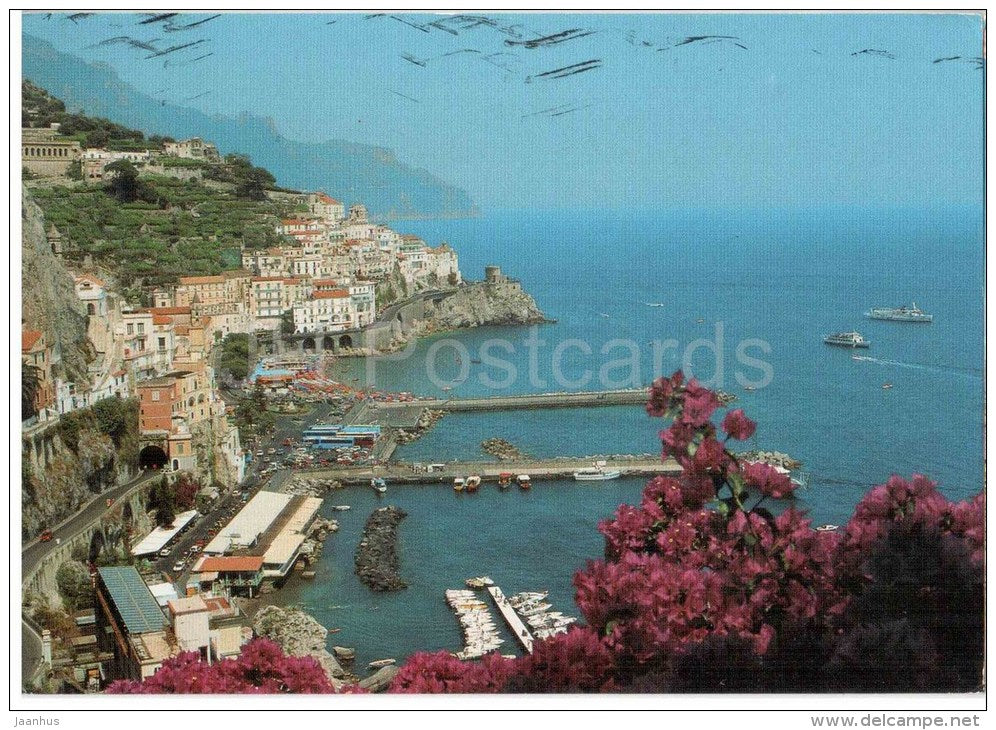 panorama - Amalfi - Campania - 134 - Italia - Italy - sent from Italy Anacapri to France Paris 1997 - JH Postcards