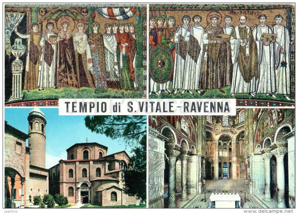 mosaico L´Imperatrice Teodora , tempio - Ravenna - Emilia-Romagna - Italia - Italy - sent from Italy to Austria 19 - JH Postcards