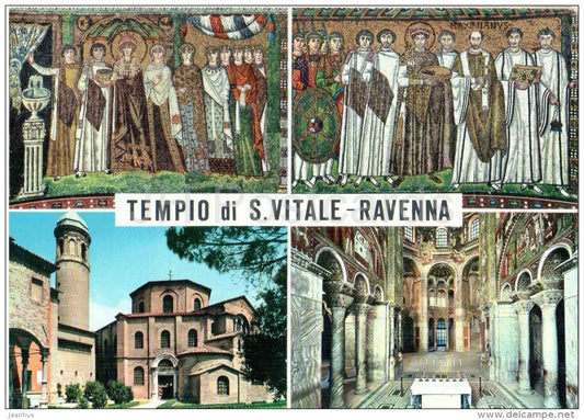 mosaico L´Imperatrice Teodora , tempio - Ravenna - Emilia-Romagna - Italia - Italy - sent from Italy to Austria 19 - JH Postcards