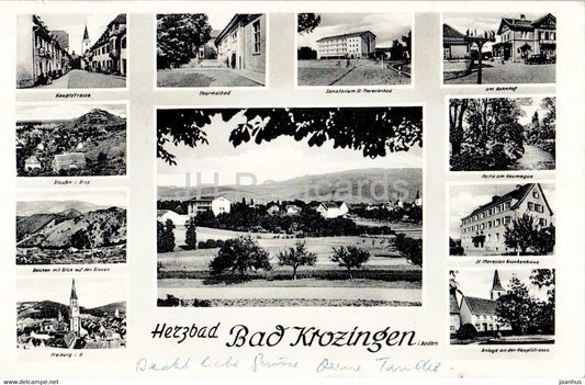Herzbad Bad Krozingen - old postcard - 1958 - Germany - used - JH Postcards