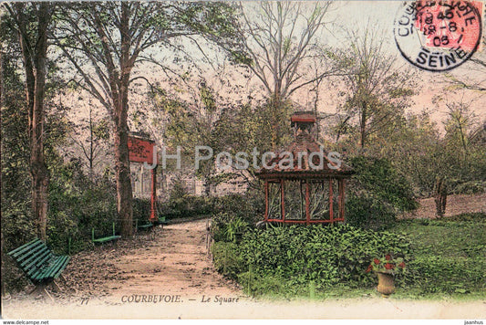Courbevoie - Le Square - 77 - old postcard - 1906 - France - used - JH Postcards
