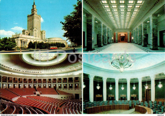 Warsaw - Warszawa - Palac Kultury i Nauki - Sala Kongresowa - Palace of Culture and Science - Poland - unused - JH Postcards