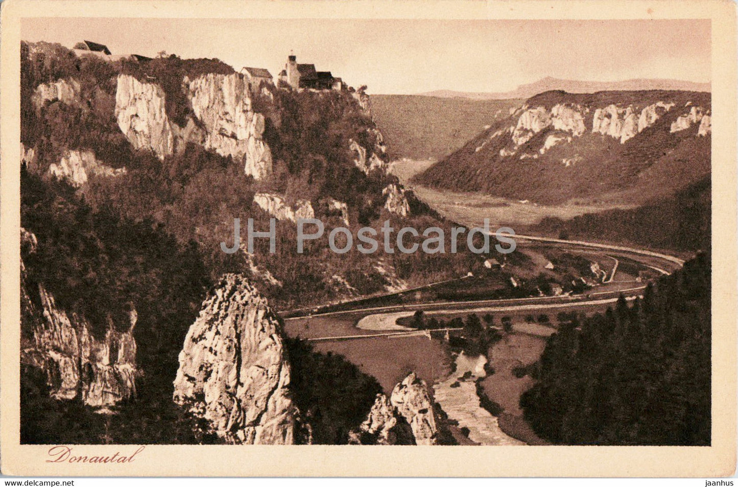 Donautal - Schloss Werenwag 775 m - castle - old postcard - Germany - unused - JH Postcards