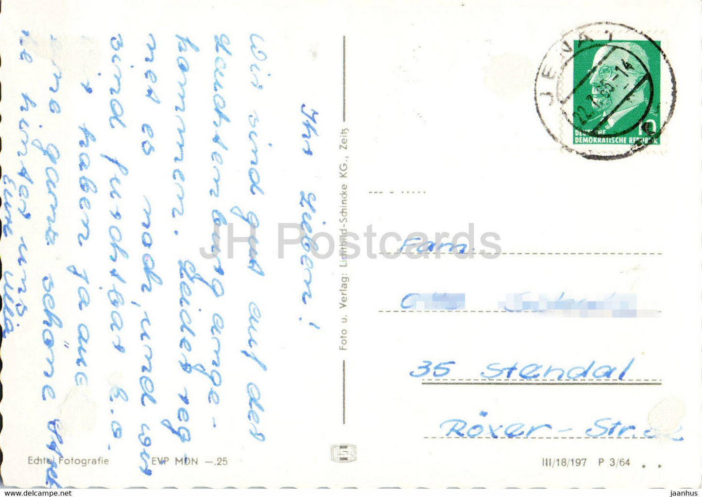 Die Leuchtenburg b Kahla - Thur - old postcard - 1966 - Germany DDR - used