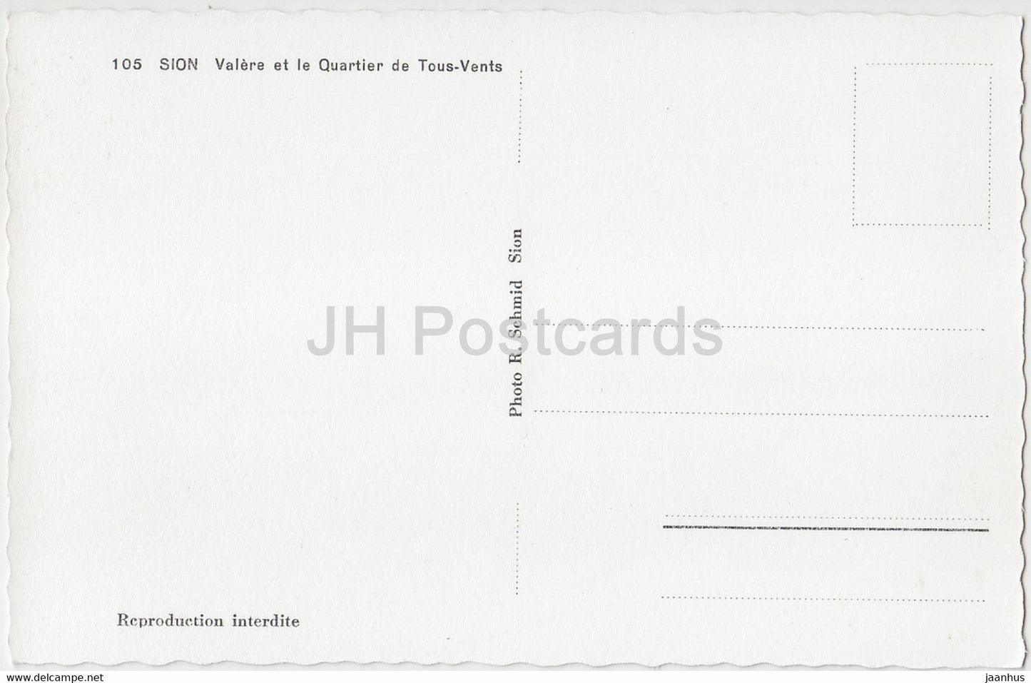 Sion – Valere et le Quartier de Tous Vents – 105 – Schweiz – unbenutzt