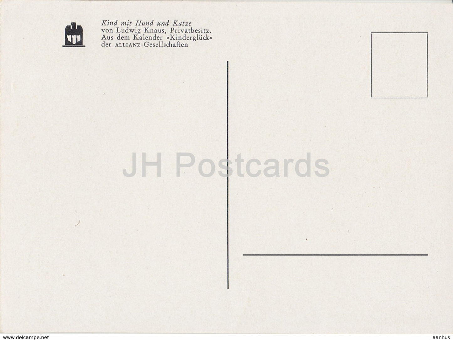 peinture de Ludwig Knaus - Kind mit Hund und Katze - chat - enfant - chien - Art allemand - Allemagne - inutilisé