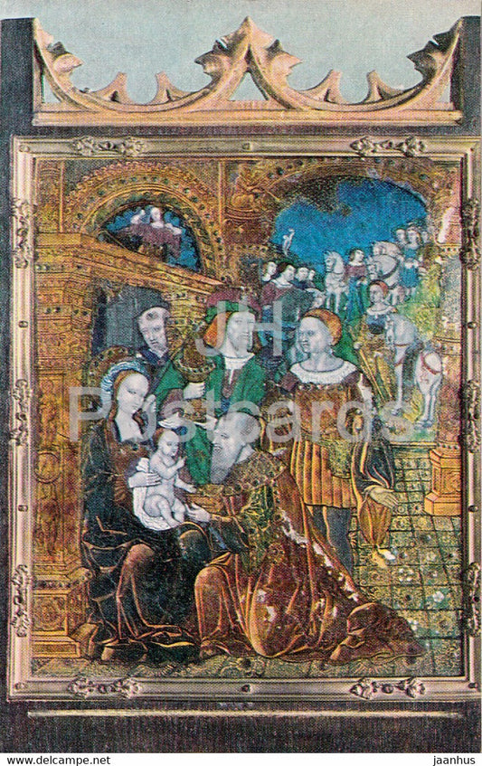 Adoration of the Magi , Limoges - art - State Hermitage - Russia USSR - unused - JH Postcards