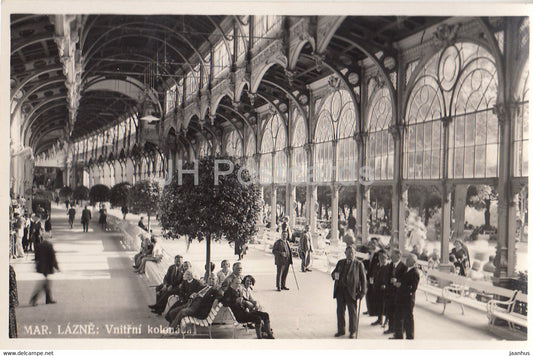 Marianske Lazne - Marienbad - Vnitrni kolonada - Internal Colonnade - old postcard - Czech Republic - unused - JH Postcards
