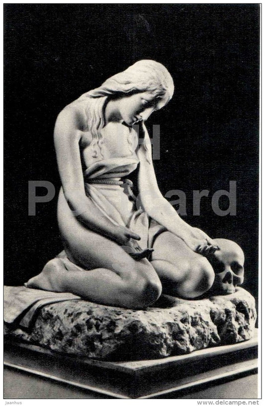 sculpture by Antonio Canova - Penitent Magdalene , 1809 - italian art - unused - JH Postcards