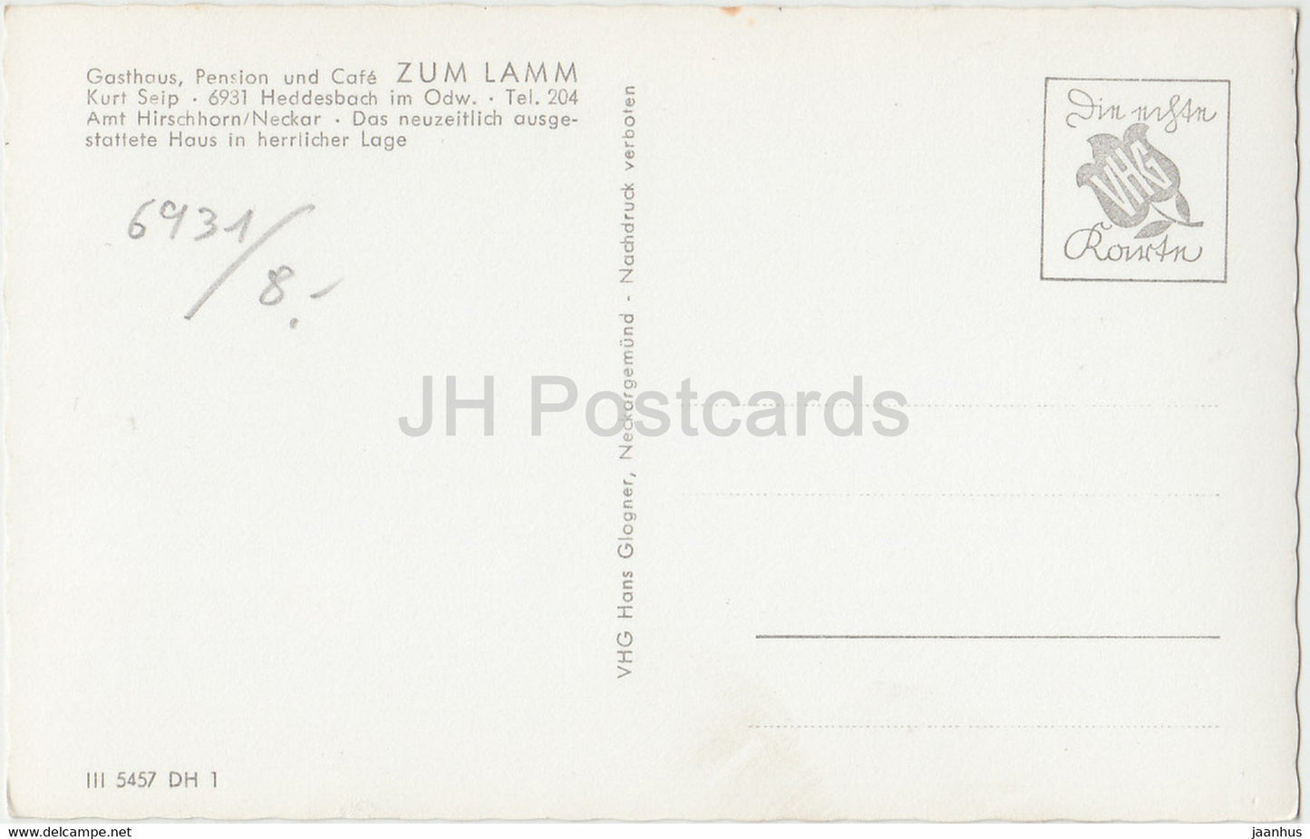 Gasthaus Pension und Cafe Zum Lamm - Deutschland - unbenutzt