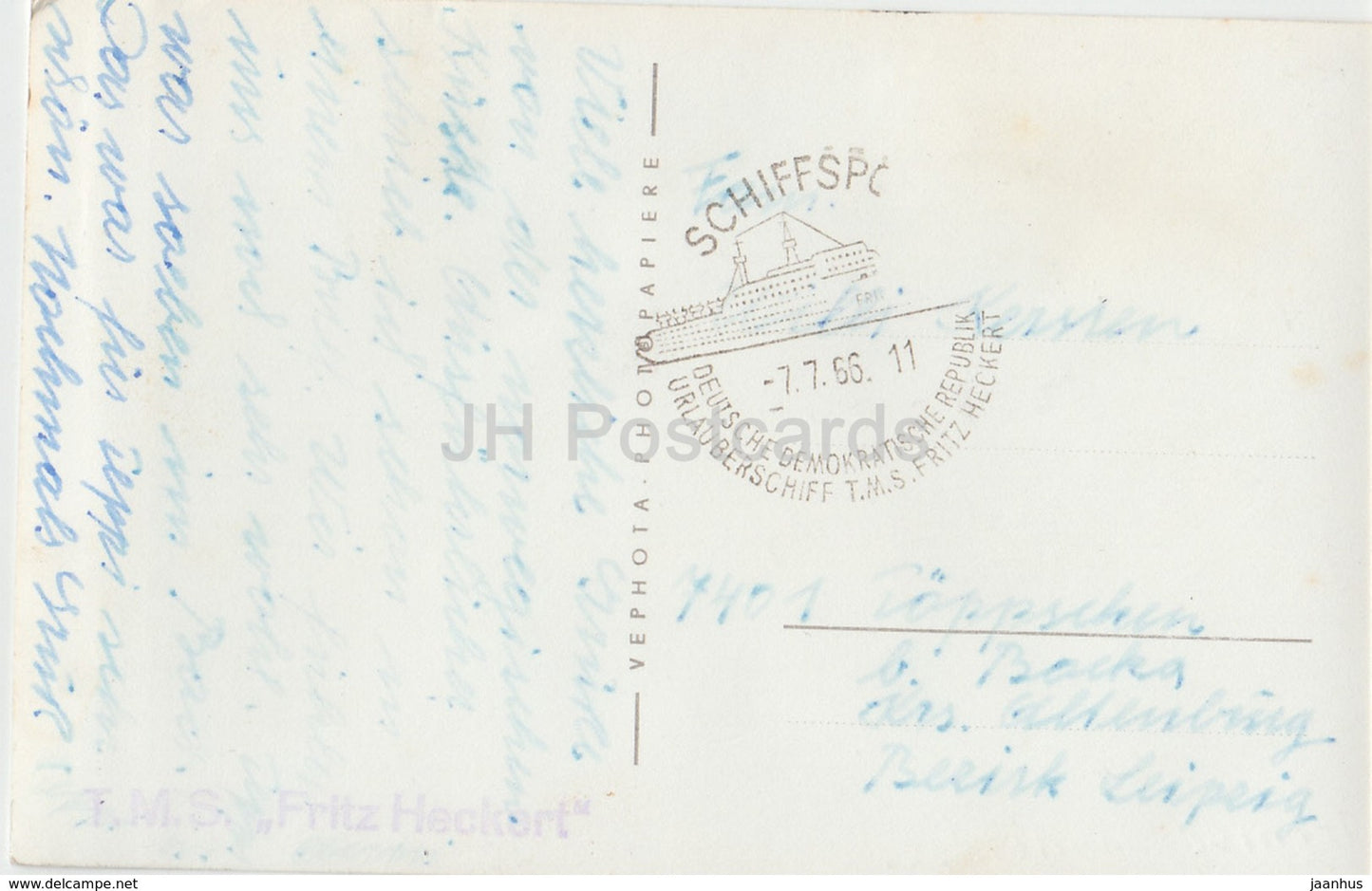 Tromso Bridge - poste de navire - TMS Fritz Heckert - 1966 - Norvège - utilisé