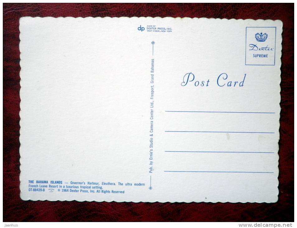 Nassau in the Bahamas - French Leave Resort - 1964 - Bahamas - unused - JH Postcards
