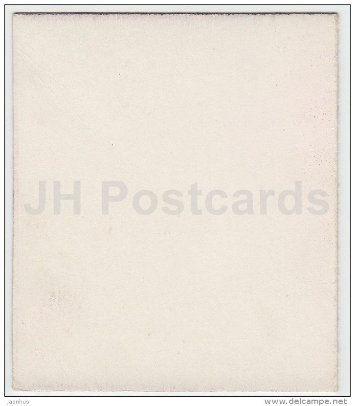 New Year mini Greeting card - cock - 1960s - Estonia USSR - unused - JH Postcards