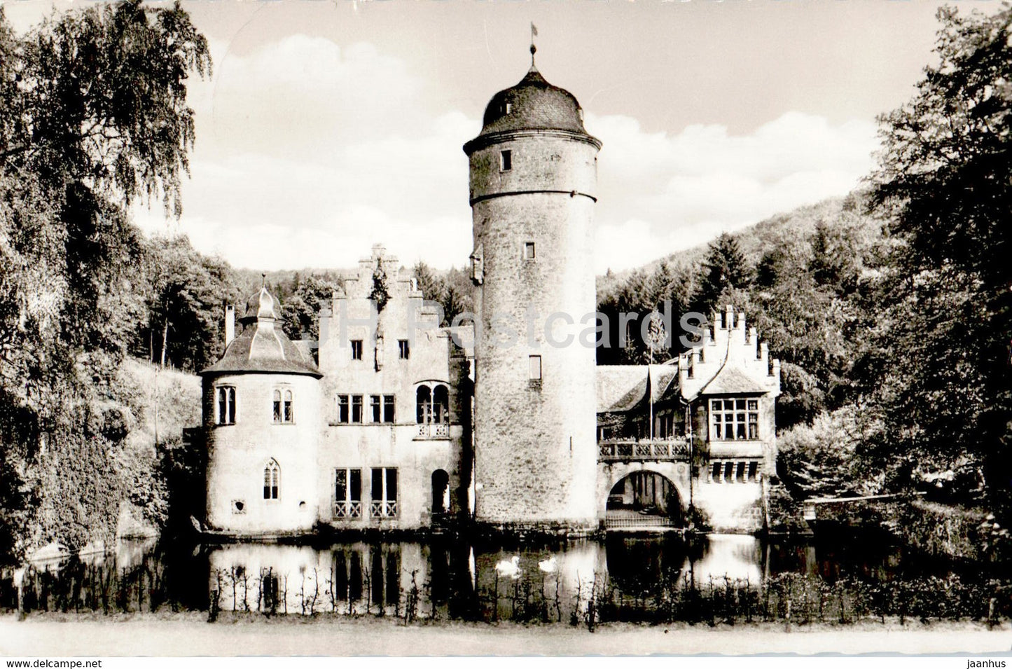 Schloss Mespelbrunn im Spessart - castle - 1960 - Germany - used - JH Postcards
