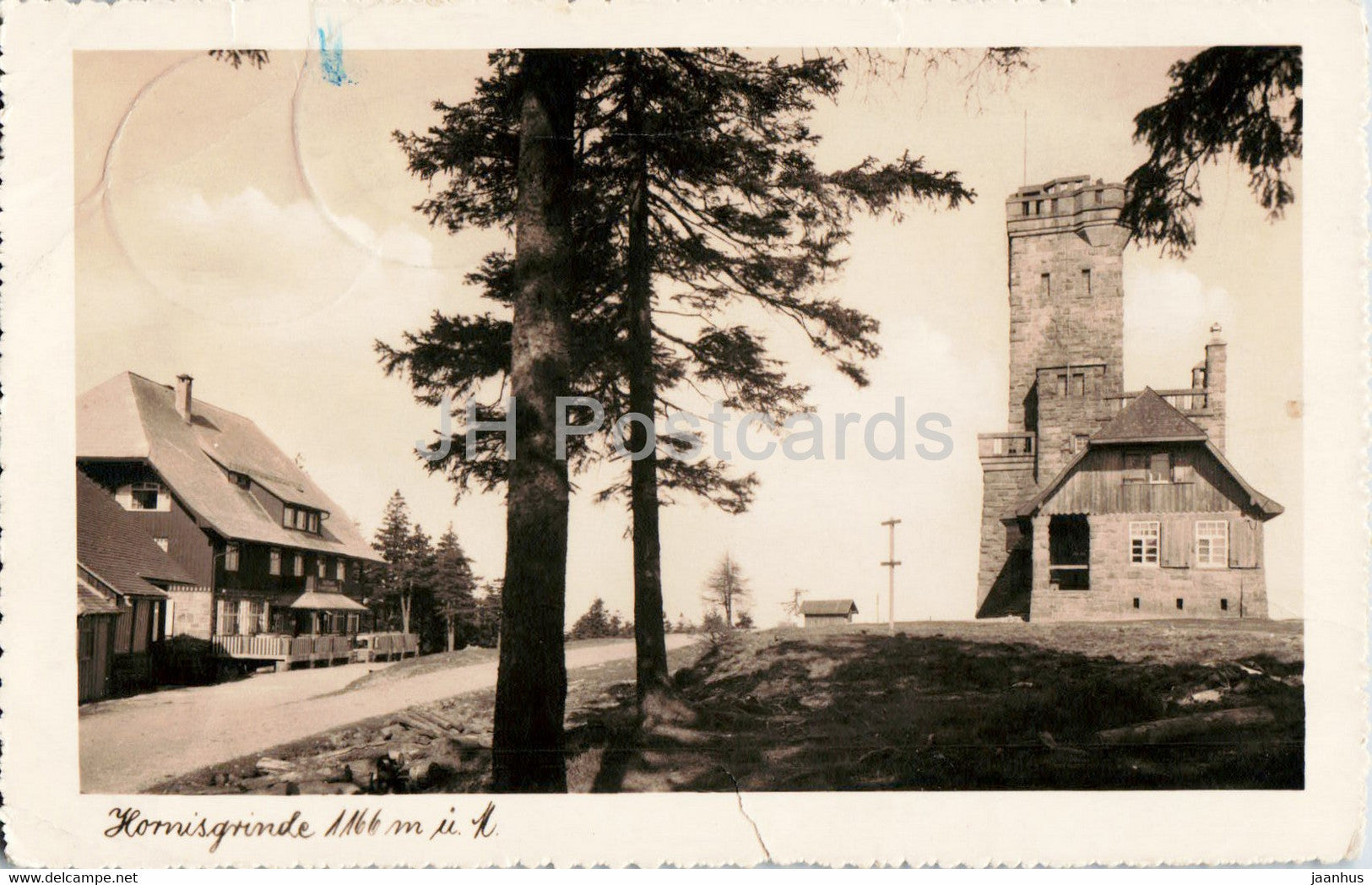 Gasthof u Aussichtsturm Hornisgrinde nordl Schwarzwald - old postcard - 1935 - Germany - used - JH Postcards