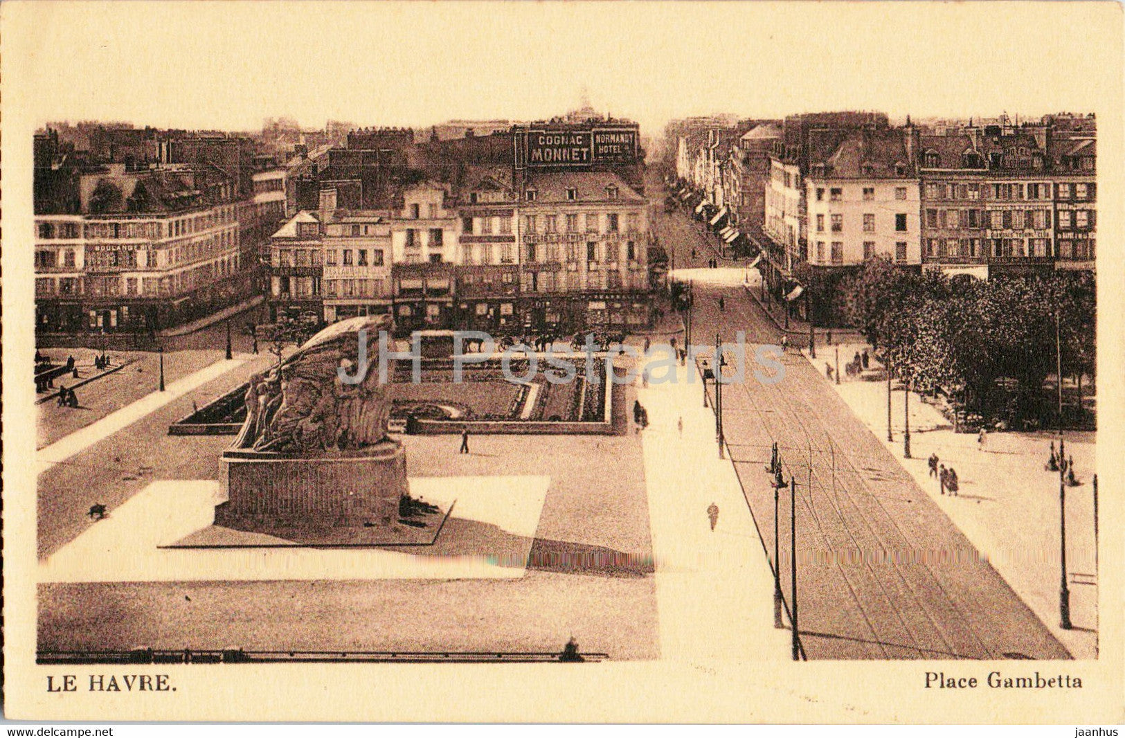 Le Havre - Place Gambetta - old postcard - France - unused - JH Postcards