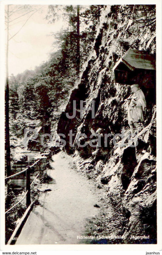 Hollental - Schwarzwald - Jagerpfad - old postcard - Germany - unused - JH Postcards