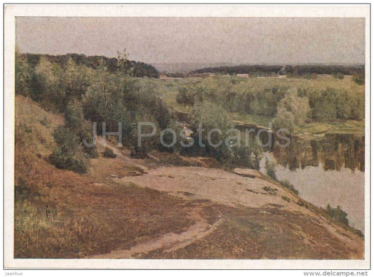 painting by A. Burak - The Silence - russian art - unused - JH Postcards