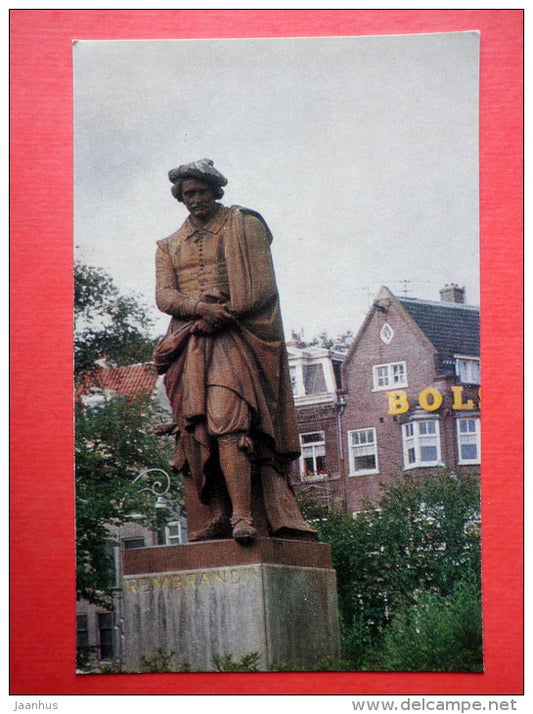 monument to Rembrandt - Amsterdam - 1976 - Netherlands - unused - JH Postcards