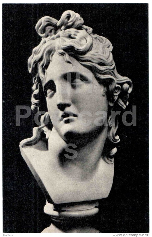 sculpture by Antonio Canova - Genius of Death , 1790 - italian art - unused - JH Postcards