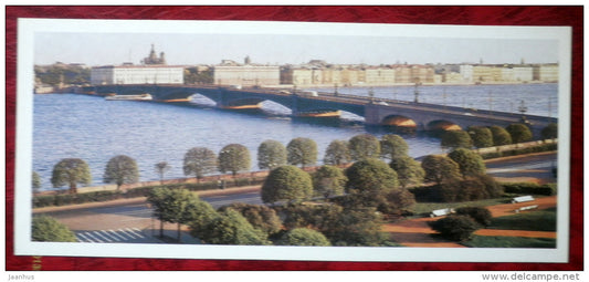 Kirov Bridge - Leningrad - St. Petersburg - 1982 - Russia USSR - unused - JH Postcards