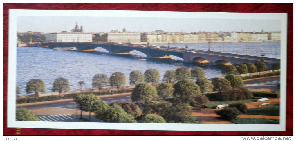 Kirov Bridge - Leningrad - St. Petersburg - 1982 - Russia USSR - unused - JH Postcards