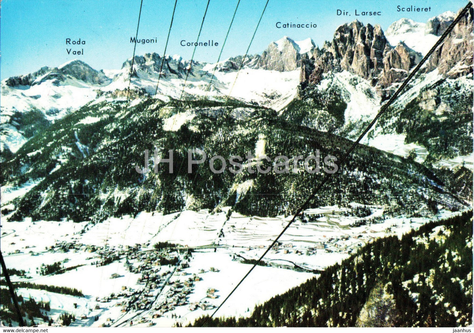 Pozza di Fassa - Veduta invernale da Buffaure - Dolomiti del Catnaccio - 1968 - Italy - used - JH Postcards