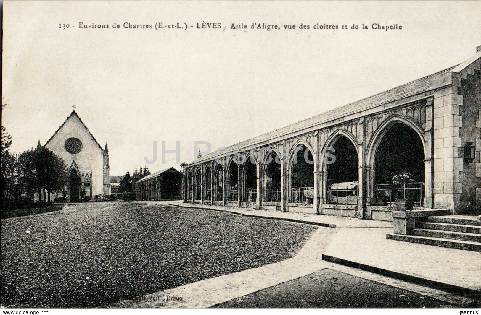 Leves - Asile d'Aligre vue des cloitres et de la Chapelle - 130 - old postcard - France - unused - JH Postcards