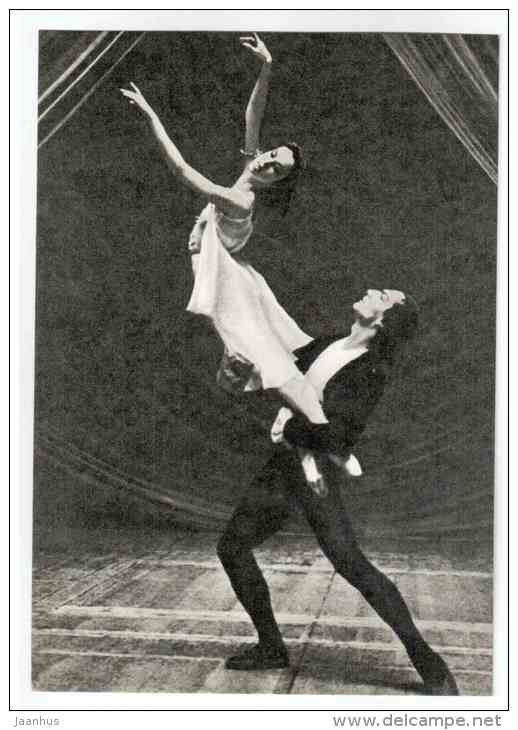 M. Kondratieva as Muse and Ya , Sekh as Paganini - Paganini ballet 1 - Soviet ballet - 1970 - Russia USSR - unused - JH Postcards