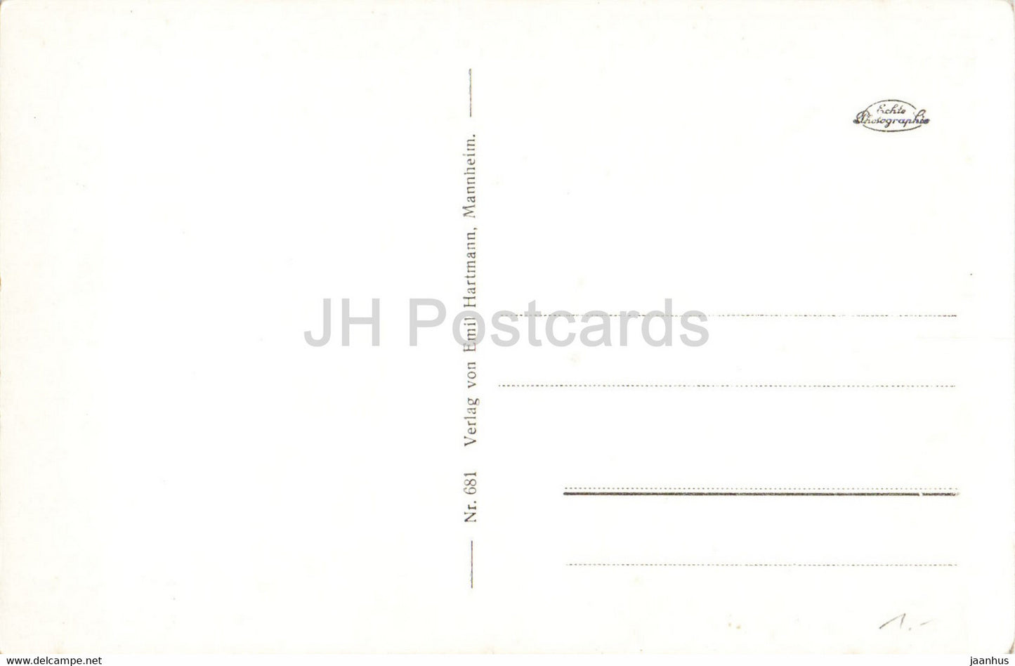 Hollental - Schwarzwald - Jagerpfad - carte postale ancienne - Allemagne - inutilisée