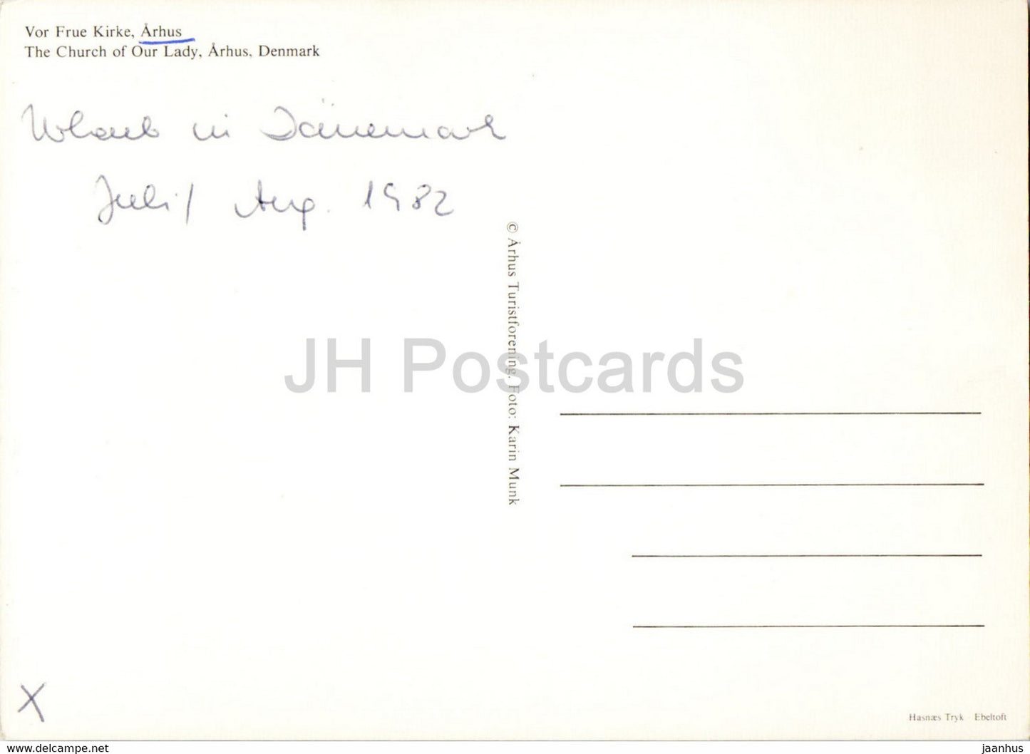 Aarhus - L'église Notre-Dame - 1982 - Danemark - d'occasion