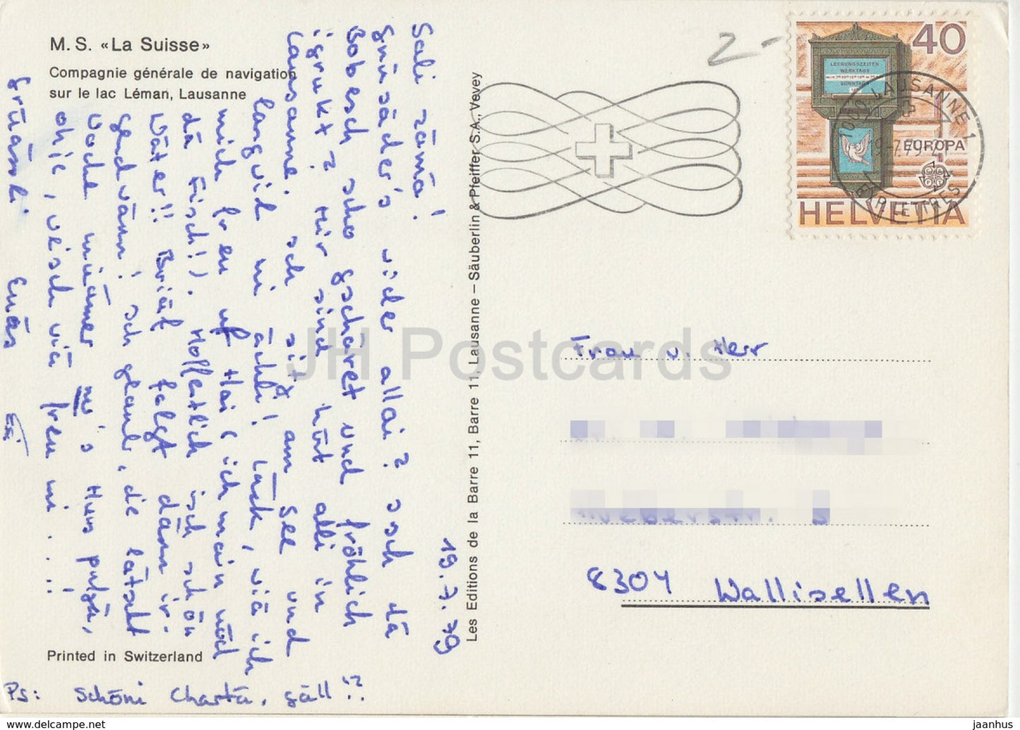 Thunersee - MS La Suisse - passenger ship - 1979 - Switzerland - used