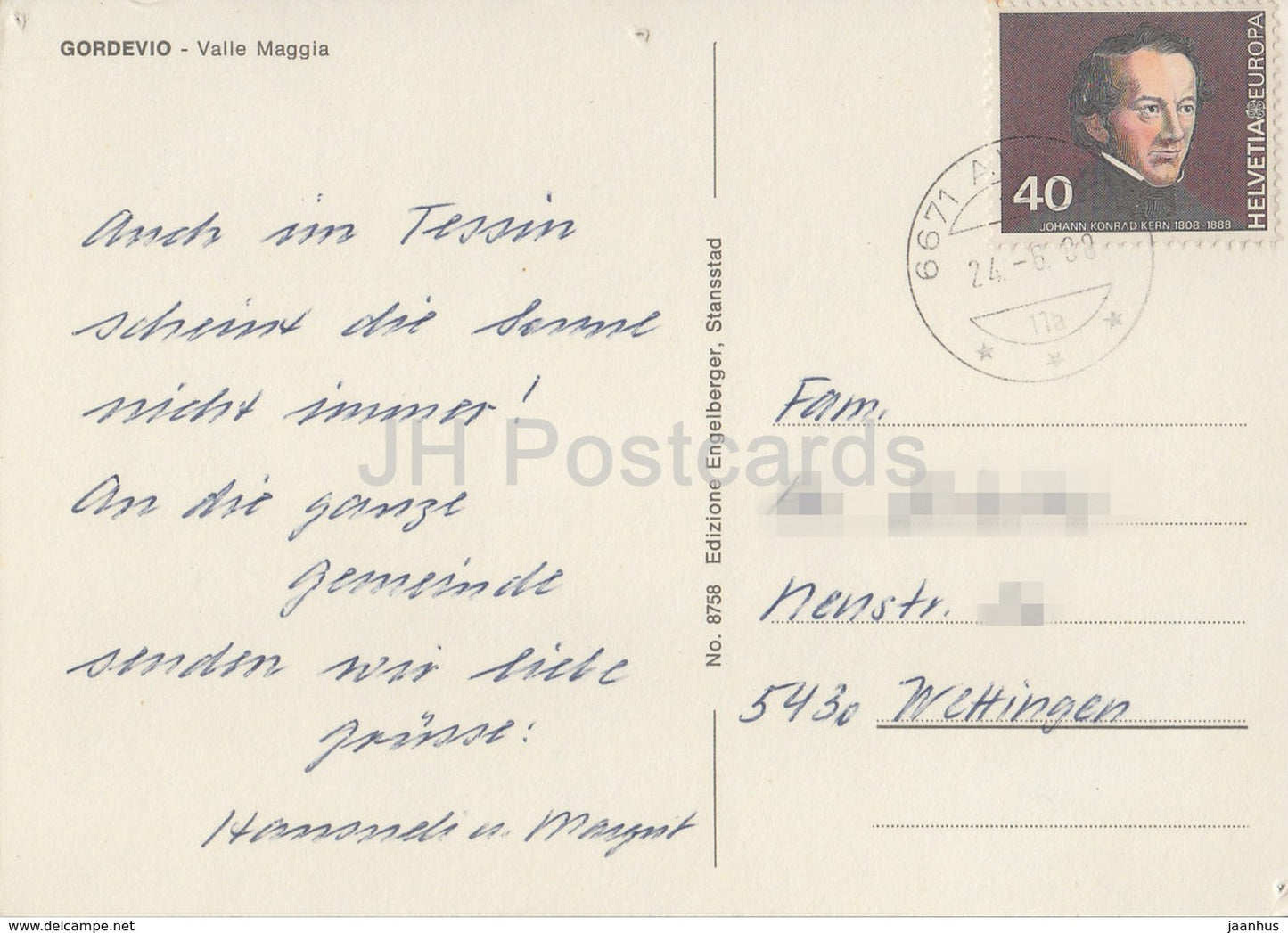 Valle Maggia - Gordevio - rivière - enfants - 8758 - Suisse - occasion
