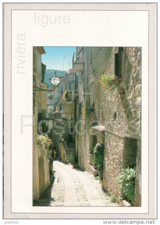 un caratteristico Carrugio - Riviera Ligure - Liguria - 18973 - Italia - Italy - sent from Italy to Germany 1999 - JH Postcards