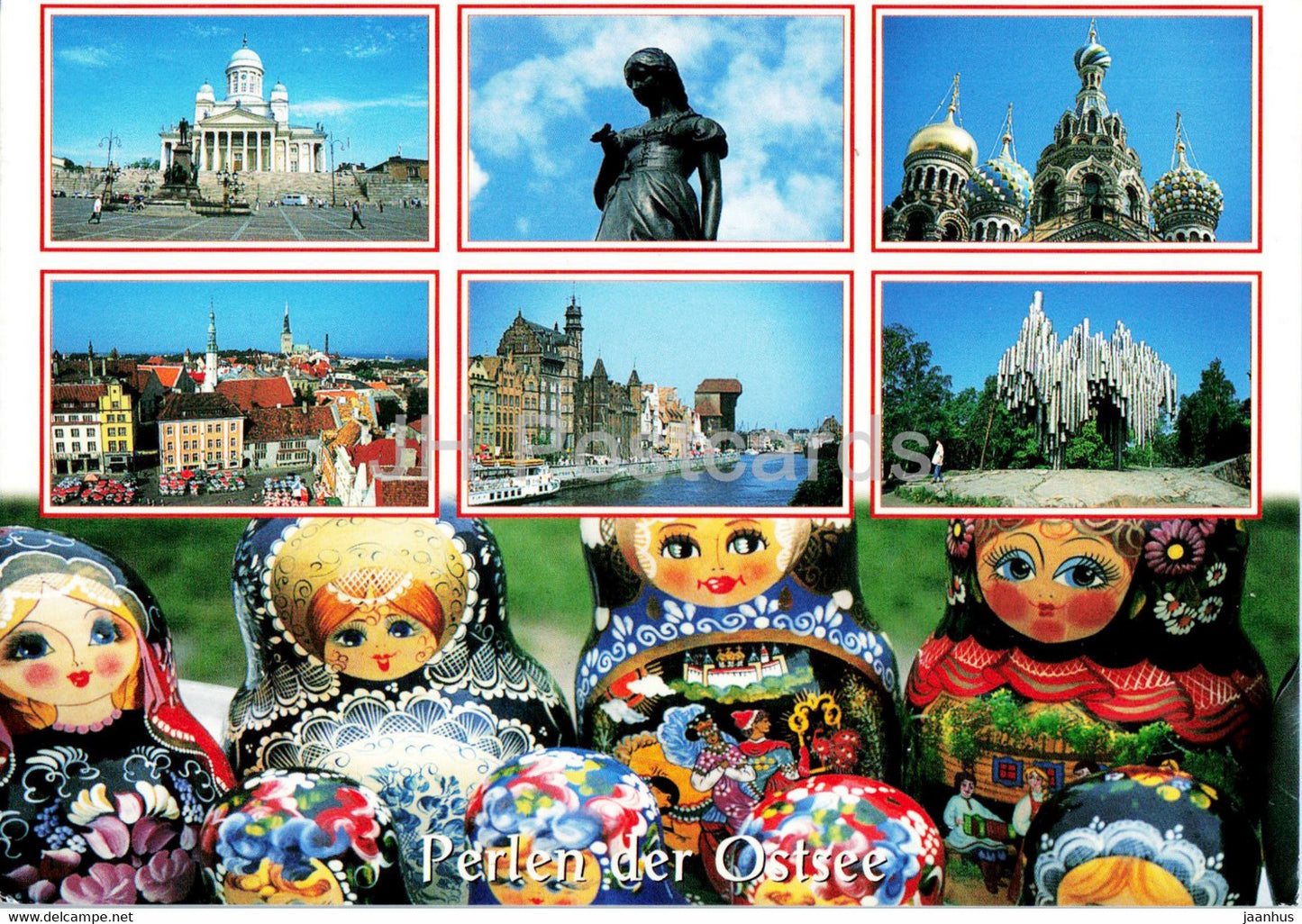 Perlen der Ostsee - Helsinki - Tallinn - Klaipeda - Danzig - Matryoshka  - Matruschkas - 2011 - Germany - unused - JH Postcards