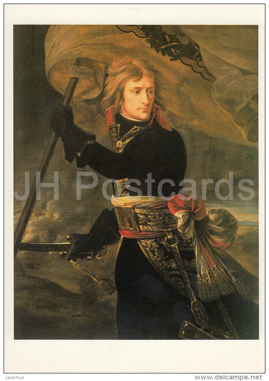 painting by Antoine-Jean Gros - Napoleon Bonaparte on the Arcole , 1796-97 - French art - Russia USSR - 1983 - unused - JH Postcards
