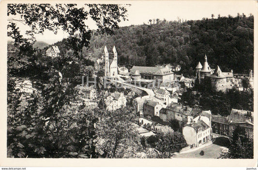 Clervaux - L'Eglise et le Chateau - church - castle - old postcard - Luxembourg - unused - JH Postcards