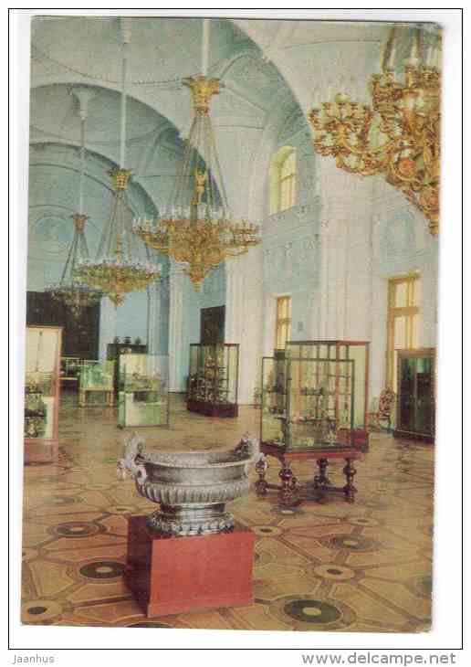 Winter Palace - Alexander Hall - halls of the Hermitage I - Leningrad - St. Petersburg - 1968 - Russia USSR - unused - JH Postcards