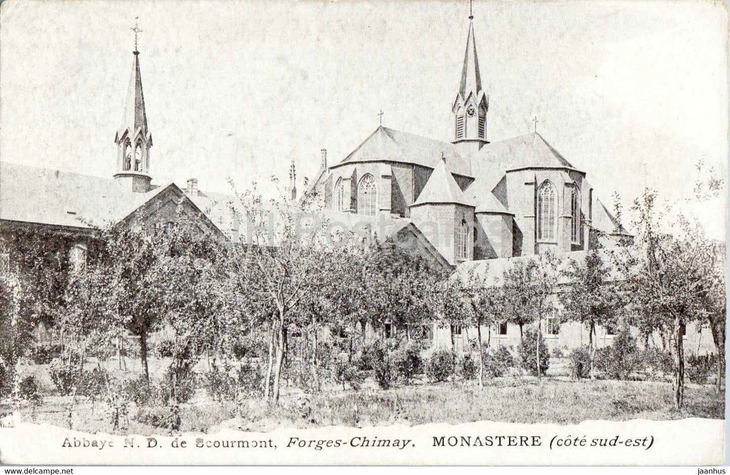 Abbaye N D de Scourmont - Forges Chimay - Monastere - cote sud est - old postcard - Belgium - unused - JH Postcards