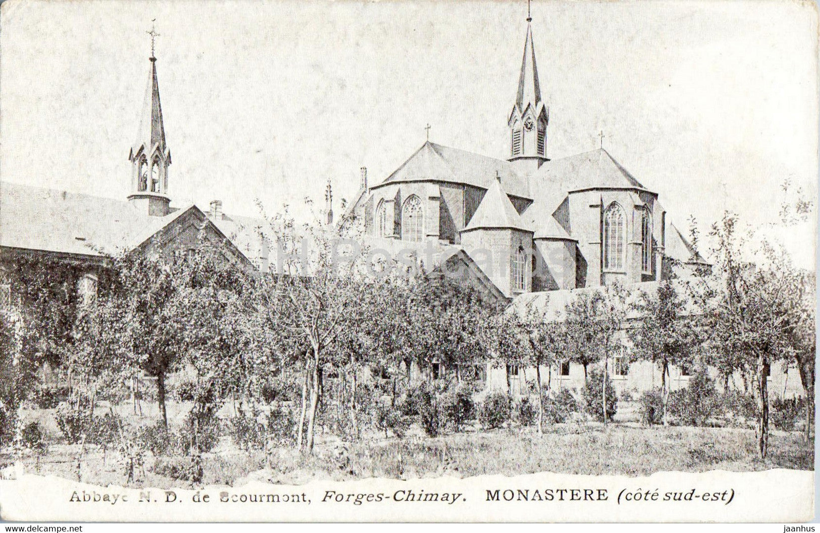 Abbaye N D de Scourmont - Forges Chimay - Monastere - cote sud est - old postcard - Belgium - unused - JH Postcards